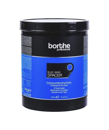 BORTHE Professional SPACER Rapid Blonde Dust Free Powder Bleach 1000g - BLUE 7-9 Levels
