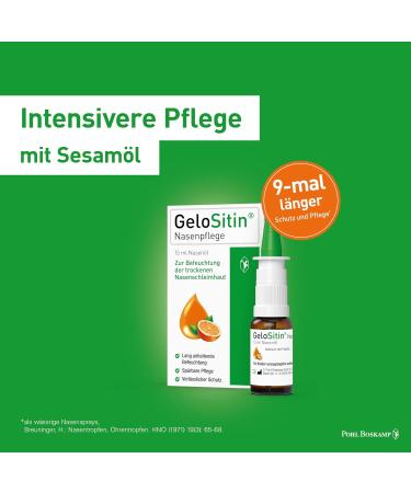 GeloSitin Nasal Care: Hydrating Nasal Oil Spray for Dry Nasal Mucosa - International Shipping Available - Buy Online on GoSupps.com