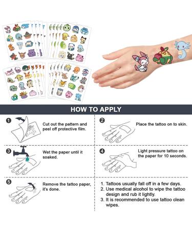 Anime Cartoon Temporary Tattoos Stickers - Kids Birthday Party Favor Decorations - 20 Sheets - Buy Online on GoSupps.com