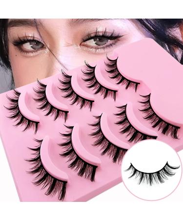 Wrong eyelashes manga lashes natural look cat eye eyelashes cat eye anime fake lashes 15mm short cosplay lashes faux mink spiky false eyelashes 5 pairs eyelash (b17) 5p-manga-b17 - Buy Online on GoSupps.com
