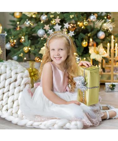 2 Pieces Five-pointed Star Headbands Shiny Star Headbands Hair Accessories Headbands Gold and Silver Headbands Headbands for Women Girls Suitable for Birthday Party Christmas - Buy Online on GoSupps.com