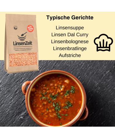 LinsenZeit Red Masoor Lentils 600g - Vegan Protein Source | Premium Quality Red Lentils | No Additives - Buy Online on GoSupps.com