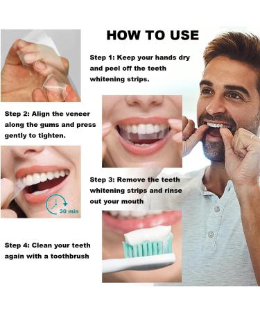 Rusoz White Stripes Teeth Whitening Strips - 28 Peroxide-Free Non-Sensitive Formula for Effective Home Whitening | Mint Flavor for Stain Removal & Brightening - Buy Online on GoSupps.com