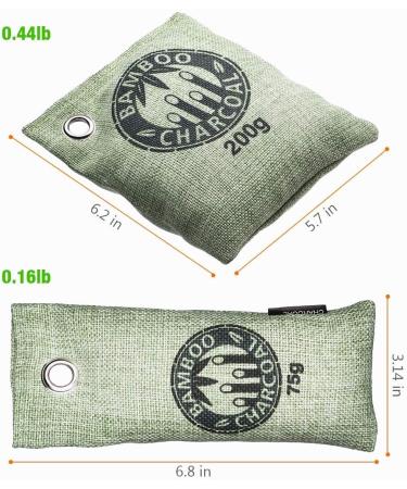 LEPO Bamboo Air Purifying Bags 8 Pack - Natural Activated Charcoal Odor Absorber for Shoes, Cars, and Home - Buy Online on GoSupps.com