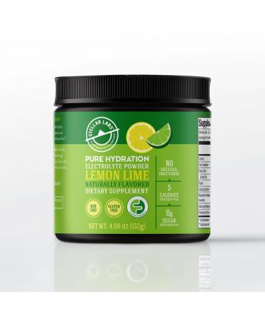 Stellar Labs Electrolyte Powder No Sugar | Low FODMAP Hydration Multiplier Powdered Drink Mix | Keto Friendly Sugar Free Non-GMO Gluten Free Dehydration Relief | Lemon Lime 30 Servings