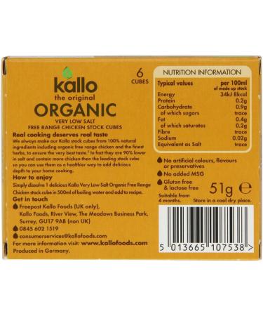 Very Low Salt Chicken Stock Cubes Bundle which Contains Kallo Chicken Cubes 48g - Pack of 3 with Grocery List Card - Buy Online on GoSupps.com