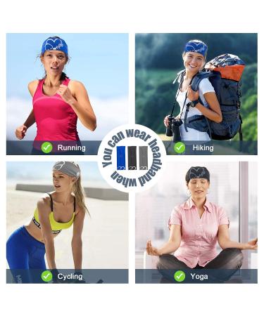 3 Pack Nurse Headbands with Buttons - Ear Pain Relief, Face Mask Holder, Elastic Hair Bands for Healthcare Workers (Blue, Black, Grey) - Buy Online on GoSupps.com