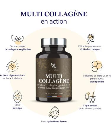 Patented Collagen + Hyaluronic Acid 3 Patents and 16 Clinical Studies 2 Months of Cure 60 Gels Made in France by Apyforme - Buy Online on GoSupps.com