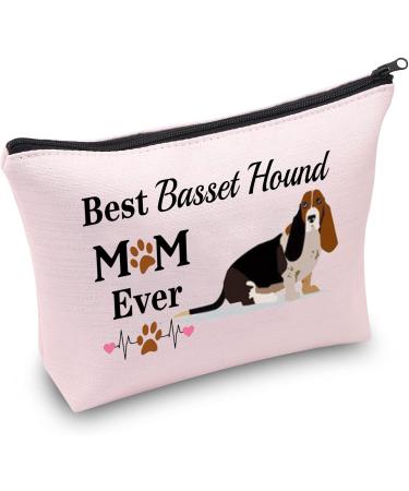Stylish Basset Hound Mom Cosmetic Bag | Perfect Gift for Dog Lovers | International Shipping Available - Buy Online on GoSupps.com