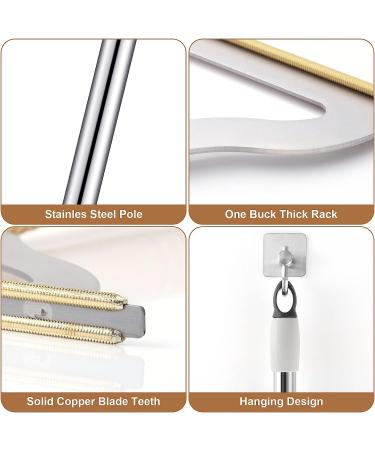 47 Adjustable Long Handle Carpet Rake Pet Hair Remover  Reusable Large Metal Lint Remover Brush for Embedded Fur Removal from Low Pile Rugs Stairs  Carpet Brush Scraper Dog Cat Hair Remover Broom - Buy Online on GoSupps.com