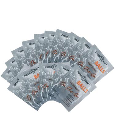 Fresh Body FB - Fresh Balls On-The-Go Anti Chafing Lotion 0.07 Fl Oz Travel Size Packet (30 Pack) - Ball Deodorant for Men and Soothing Chafing Cream to Powder Hygiene for Groin Area 0.07 Fl Oz (Pack of 30)