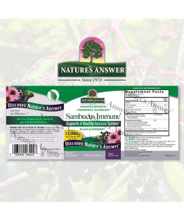Nature's Answer Sambucus Immune Support with Echinacea & Astragalus - 12000 mg, 8 fl oz - Buy Online on GoSupps.com