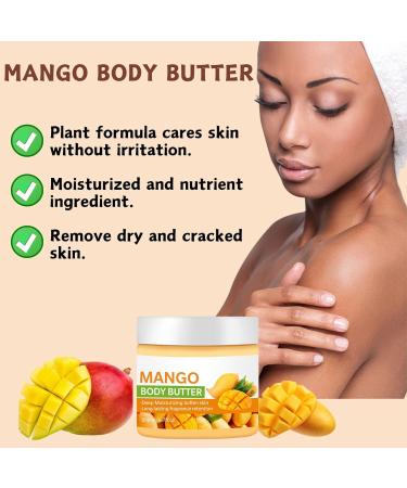 Trendyfave Mango Body Butter Large-capacity Body Lotion Body Moisturiser With Mango Body Lotion for Dry Skin Body Skin Care Smooth Skin Deeply Moisturize Skin Body Butter For Women & Men 200ml - Buy Online on GoSupps.com