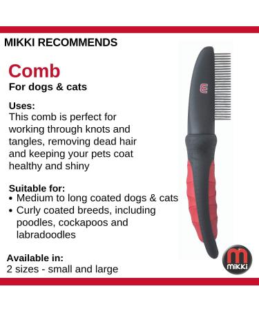Mikki Dog Cat Grooming Comb - Matt and Tangle Remover for Medium/Large Pets - Buy Online on GoSupps.com