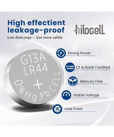 LR44 Batteries 20 Pack - AG13 1.5V Long Lasting Alkaline Coin Cell Replacement for Calculators Watches Toys | CR44 G13 V13GA S357 S303 SR44 A76 - Buy Online on GoSupps.com