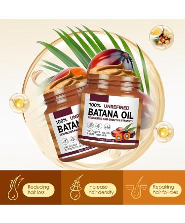RoserRose Huile de Batana Bio 100% Pure - Batana Oil pour la Croissance des Cheveux - 2 x 120 ml Soin R parateur Anti-Fourches et Brillance - Buy Online on GoSupps.com