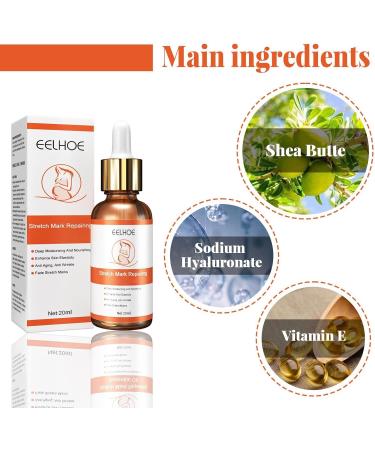 Stretch Mark Repair Cream - 20ml Bio Oil for Pregnancy Streaks & Scars | Fade & Soothe with Massage Set - Buy Online on GoSupps.com