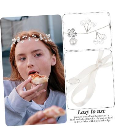 Healeved 3 Sets Bridal Ornament Hair Ties Bride Hair Clip Wedding Decorations Decorative Headdress Braided Headband Hair Decor Bride Headpieces for Decorate Bridesmaid Ribbon Girl Hair Ring - Buy Online on GoSupps.com