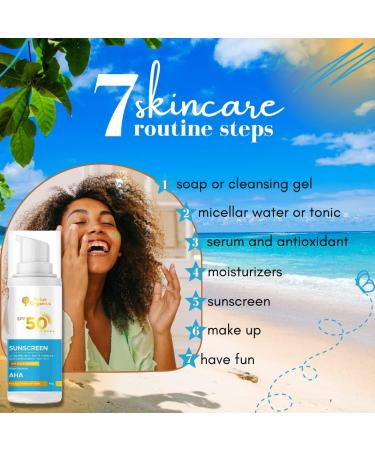 Buy In-dus Organics SPF 50+++ Lightweight Sunscreen - Multi-Vitamins Broad Spectrum UV & Blue Light Protection No White Cast Acne Safe for Unisex 2.02 Fl Oz - International Shipping Available - Buy Online on GoSupps.com