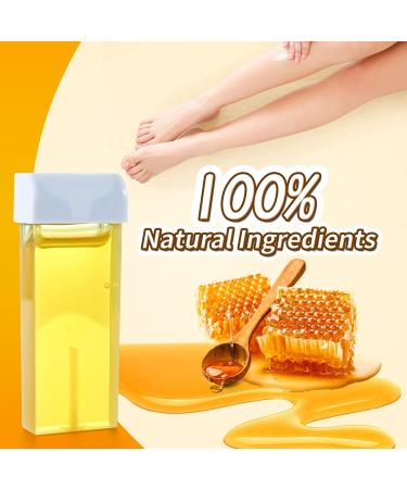 Honey Roll On Waxing Kit - Beth Lee Hair Removal Wax Warmer - 2 Honey Wax Cartridges - For Legs, Arms, and Underarms - Buy Online on GoSupps.com