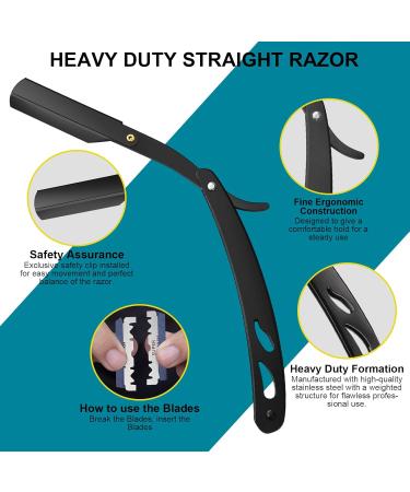 Uraqt Travel Razor Set for Men - Precision Barber Razor with 30 Double Blades & Case - Ideal for On-the-Go Grooming - Buy Online on GoSupps.com