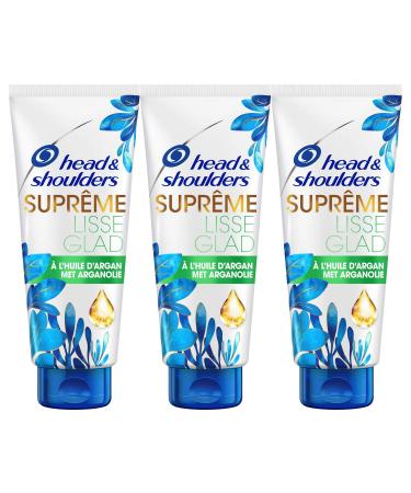 Head & Shoulders, Anti-Dandruff Conditioner, Supreme Smooth, for Smooth Hair, with Argan Oil, 3x220 ml