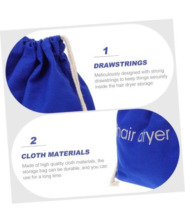 VINTORKY 1pc Hair Dryer Storage Bag Canvas Rucksack Blow Dryer Bag Drawstring Bag Black Backpack 33.00X30.00X0.50CM Blue - Buy Online on GoSupps.com