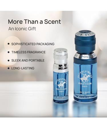 Beverly Hills Polo Club BHPC Men's Eau De Toilette Bonus Pack featuring 1.7 oz EDT + Bonus 0.5 oz EDT (Aqua) - Buy Online on GoSupps.com