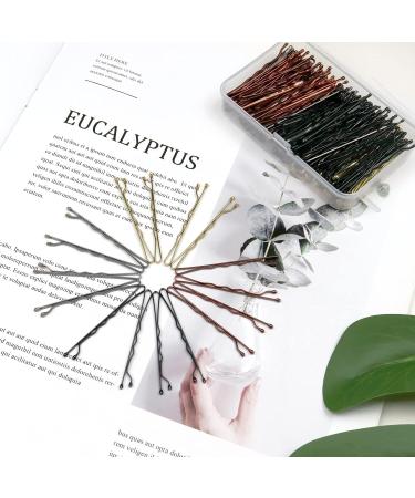 Kavya Hair Grips 200 Pcs Bobby Pins Anti Slip Hair Pins for Women with Storage Box Kirby Grips for Curling Hair And Creating Different Hairstyles Dance Recitals and Competitions Occasions Gold Brown Silver Black - Buy Online on GoSupps.com