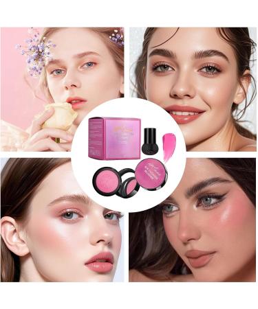  Tewzafiya Cheek blush cushion liquid blush with built-in mirror - velvety lip color with mushroom applicator luminous natural effect - Buy Online on GoSupps.com