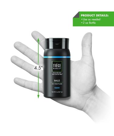 Tiege Hanley Anti-Chafing Ball Powder for Men | Talc-Free, Moisture Absorbing Formula | Mint & Eucalyptus Scent | 2oz 2-Pack - Buy Online on GoSupps.com