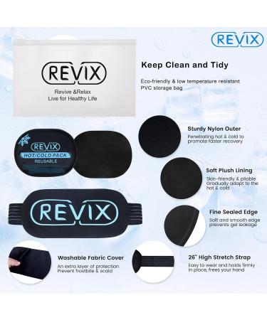 Revix Cool Pads for Injuries - Reusable Cold & Warm Compresses for Pain Relief Swelling Bruises - Adjustable Flexible 5-Piece Set - Fast International Shipping - Buy Online on GoSupps.com