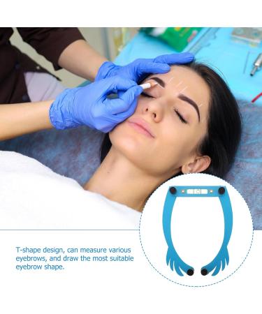 Angoily Aluminum Alloy Embroidery Level Ruler Eyebrow Shaper Kit Brow Mapping Kit Eyebrow Trimming Set 25.5x1.3cm Blue - Buy Online on GoSupps.com