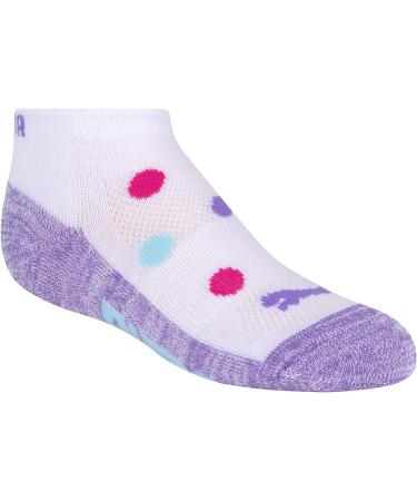 PUMA Kids' 6 Pack Low Cut Socks 7-8.5 - Bright Combo | Comfortable and Durable - Buy Online on GoSupps.com