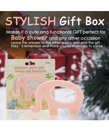 XGYLVFEI Baby Teething Toy - BPA Free Silicone Elephant Teeth Ring for Babies 0-24 Months - Easy-to-Grip & Effective Teether (Pink) - Buy Online on GoSupps.com