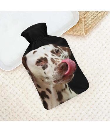 Dalmatian Dog Hot Water Bottle with Plush Cover | Hand Warmer for Adults & Kids | 26.5x15.3cm | Cozy & Cute Gift - Buy Online on GoSupps.com