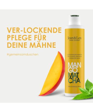 Jean & Len Lockentraum Shampoo Mango & Matcha tames unruly and frizzy hair paraben & silicone free vegan 300ml - Buy Online on GoSupps.com