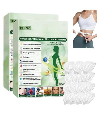 Finndeen Moringa 10-in-1 Advanced Nano Microdarts Patch 2026 New Natural Moringa Patche Body Skin Care Slim Patches for Women and Men - Body Slim Patches for All Skin Types (2 boxes)