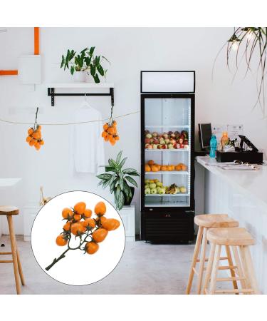 HOMSFOU 2pcs Simulated Fruit Artificial Cherry Tomatoes Model Miniature Dollhouse Accessories Home Decoration Home Plant Decor Kitchen Decoration Fruit Prop Plastic Fake Fruit Sculpture Yellowx2pcs 12X20CMx2pcs - Buy Online on GoSupps.com