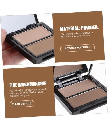  Didiseaon Didiseaon 2 disc repair cosmetic contouring face shadow cosmetic palette lighter shade powder shading face position flash powder nose shadow powder tray - Buy Online on GoSupps.com