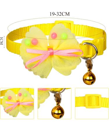 3-Piece Adjustable Cat Collars with Safety Lock | Cute & Durable Kitten Collars for Cats & Puppies (19-32 cm) - Buy Online on GoSupps.com