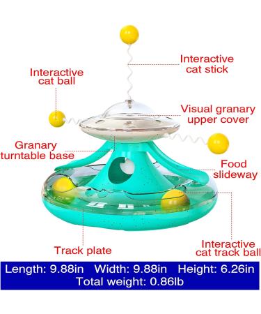 Interactive Chew it Cat Toy for Indoor Cats | Teaser Supplies | Birthday Gift | Tracks Toy | Turquoise - Buy Online on GoSupps.com