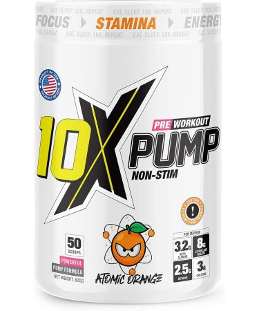 10X Athletic Non Stim Pre Workout - Sugar Free Vegan Formula for Optimal Performance - Fruit Bomb Flavor - 600g, 25/50 Servings - Buy Online on GoSupps.com