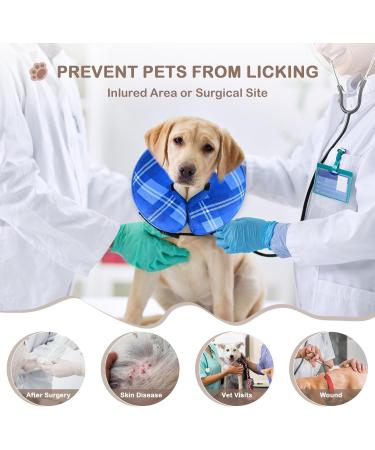 Lynun Adjustable Inflatable Dog & Cat Collar - Soft Leak Protection Blue | Ideal for Comfort & Safety - Buy Online on GoSupps.com