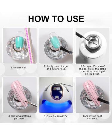 Liner Nail Gel Polish Set - Gold & Silver Chrome Gel Nail Polish Liner Metallic Effect - Metallic Painting Gel Liner Nail Art 3D Mirror - French Manicure Nail Polish - UV Liner Nail Gel gold and silver - Buy Online on GoSupps.com