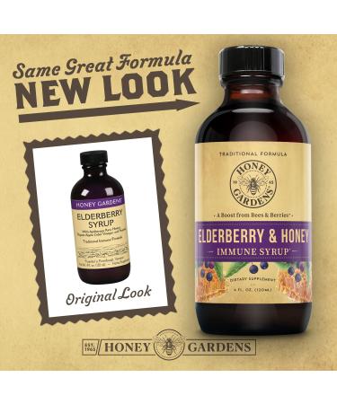 Elderberry Syrup with Apitherapy Raw Honey - Honey Gardens - Buy Online on GoSupps.com