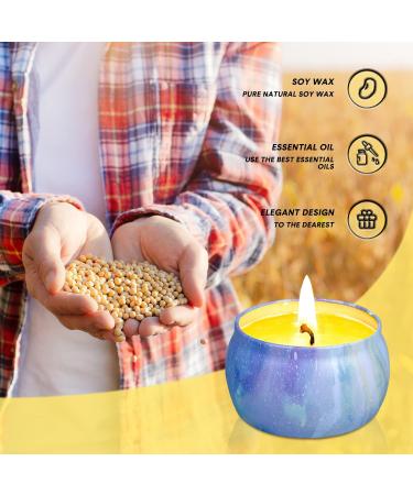 Scented Candles Gift Set for Women - Vanilla Lavender Sage Lemon Aromatherapy - 4 PCS Soy Wax Candles for Stress Relief & Special Occasions - Buy Online on GoSupps.com