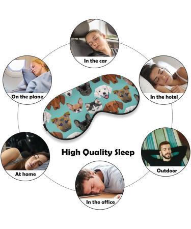Polygonal Dogs Sleep Mask - Adjustable Eye Cover for Sleeping - Block Light for Night Travel - Men Women - Buy Online on GoSupps.com