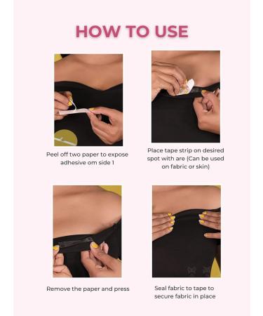 Extra Strong Fashion Dressing Tape - Invisible Double-Sided Body Tape (Pack of 18) | Skin & Fabric Friendly Adhesive for All-Day Use - Buy Online on GoSupps.com