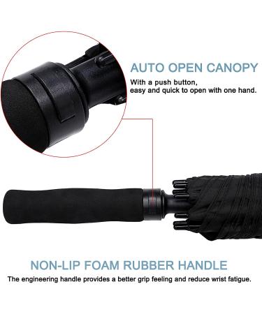 G4Free 72 Inch Large Oversize Golf Umbrella | Automatic Open Double Canopy Windproof Stick Umbrella | 6 Ft Heavy Duty Outdoor Doorman Umbrella | Family Umbrella in Black - Buy Online on GoSupps.com